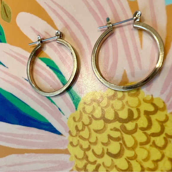 Gold Medium Hoop Earrings - Picture 4 of 4